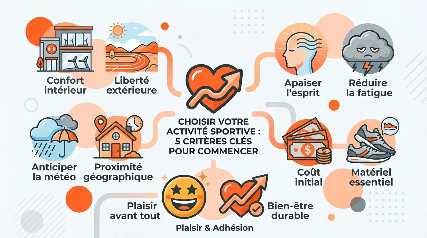 Femme souriante en tenue de sport pr&ecirc;te &agrave; choisir son activit&eacute; physique