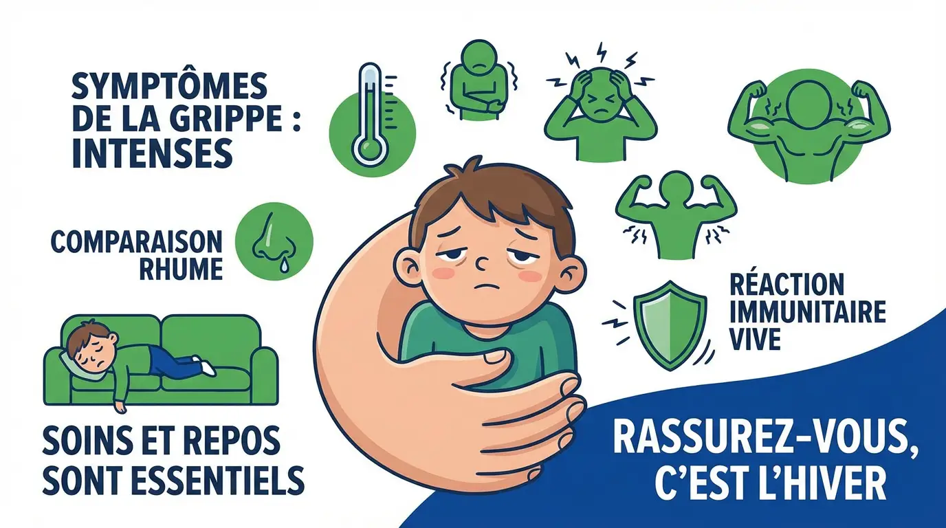 Enfant alité avec de la fièvre