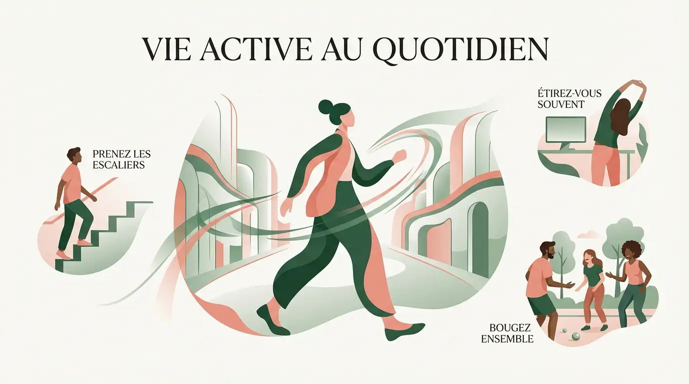 Femme souriante pratiquant une activité physique en extérieur pour illustrer le guide complet de la prévention santé au quotidien