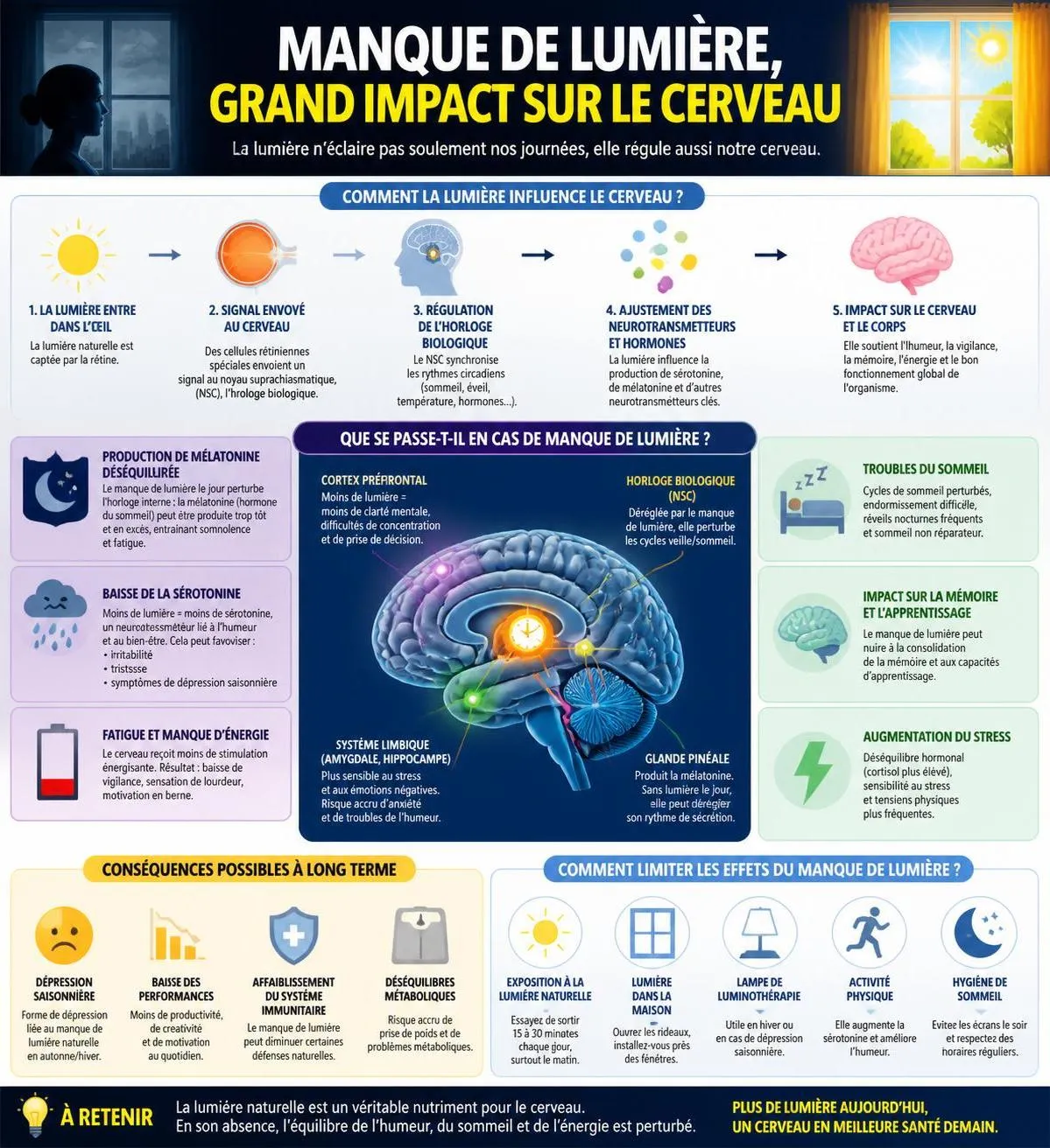 découvrez les symptômes de la dépression saisonnière, les options de traitement efficaces, et l'utilisation de la luminothérapie pour améliorer votre bien-être pendant les saisons difficiles.