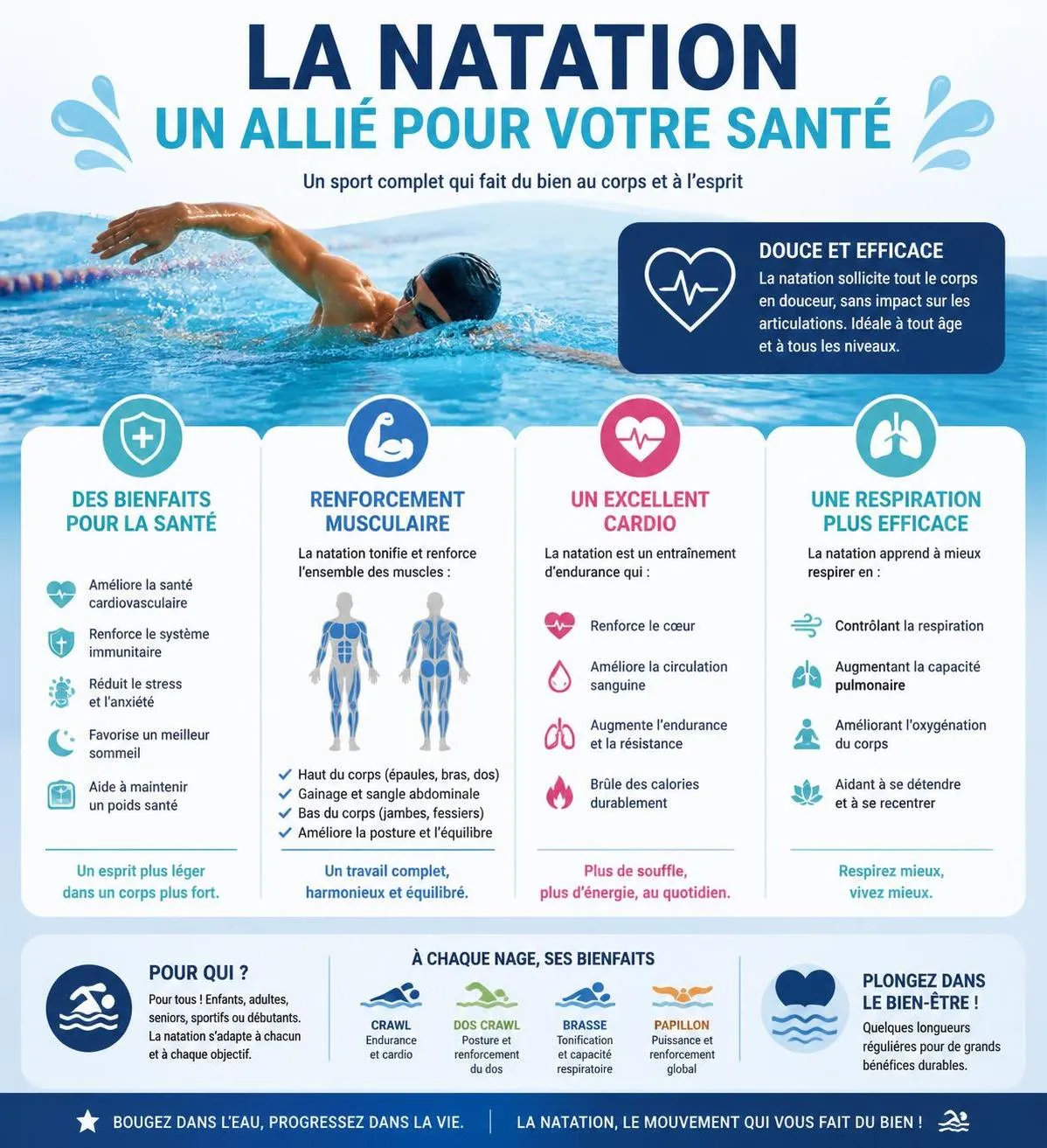 découvrez les bienfaits de la natation pour la santé et suivez un programme efficace pour progresser à votre rythme.
