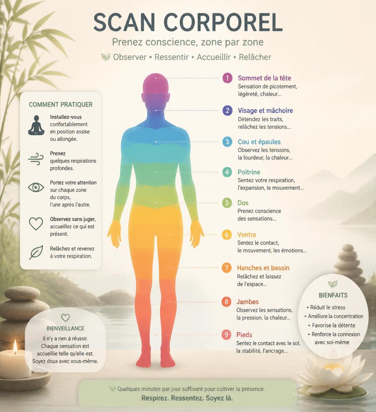 dĂ©couvrez des exercices de pleine conscience simples et pratiques pour dĂ©butants afin d'amĂ©liorer votre bien-ĂȘtre et rĂ©duire le stress au quotidien.