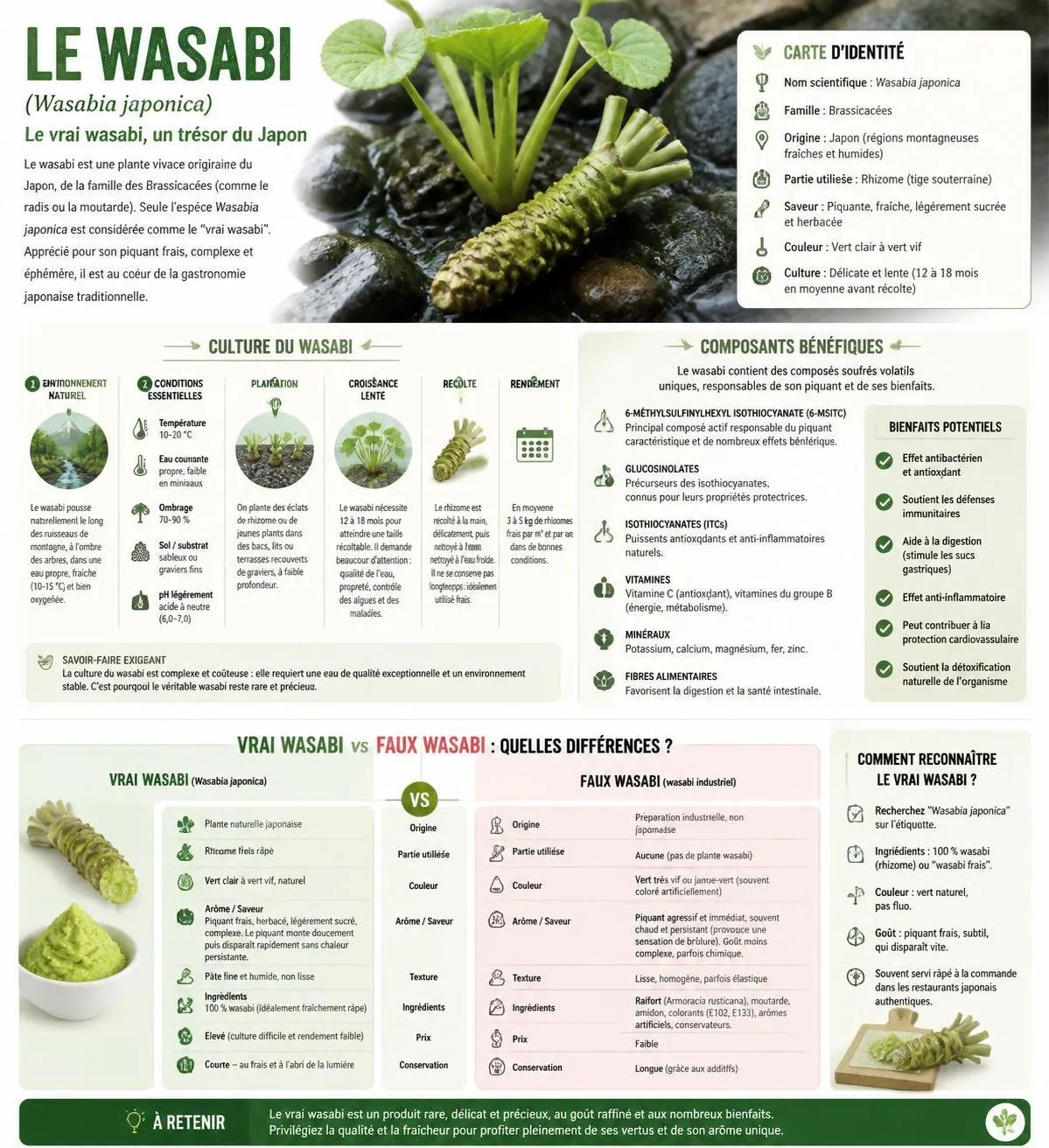 découvrez les bienfaits santé du wasabi et ses propriétés uniques. apprenez comment cette plante piquante peut améliorer votre bien-être et stimuler votre santé au quotidien.