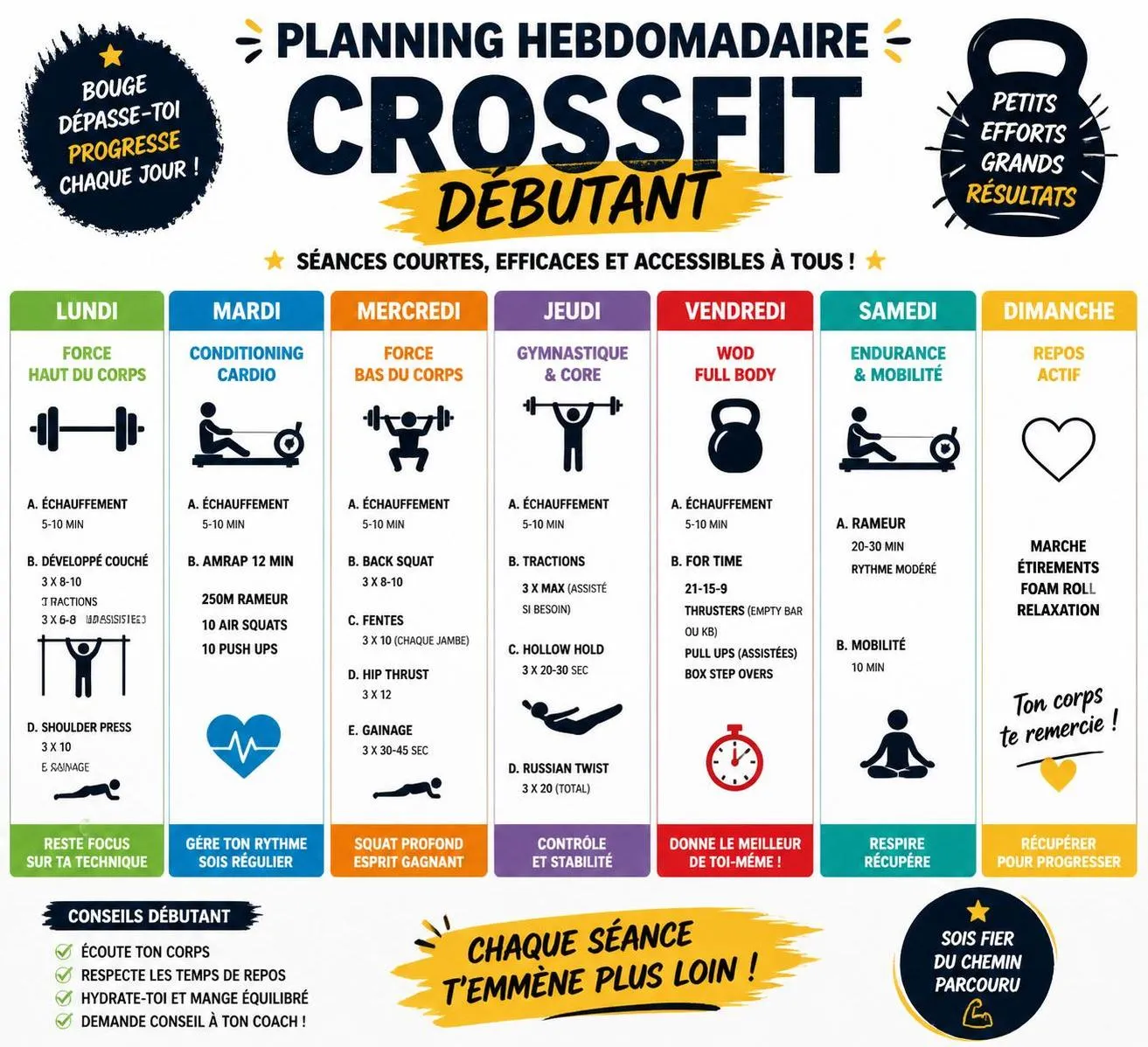 découvrez notre guide complet pour débuter le crossfit en toute sécurité : programme d'entraßnement adapté et conseils santé essentiels pour progresser efficacement.