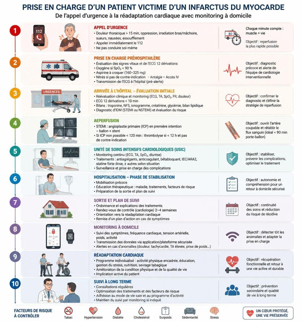 découvrez comment identifier rapidement les signes d'un infarctus du myocarde et apprendre les gestes essentiels pour réagir efficacement afin de sauver des vies.