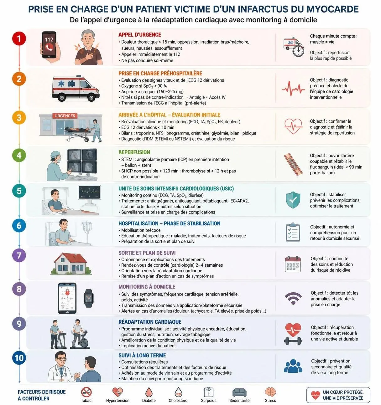 découvrez comment identifier rapidement les signes d'un infarctus du myocarde et apprendre les gestes essentiels pour réagir efficacement afin de sauver des vies.