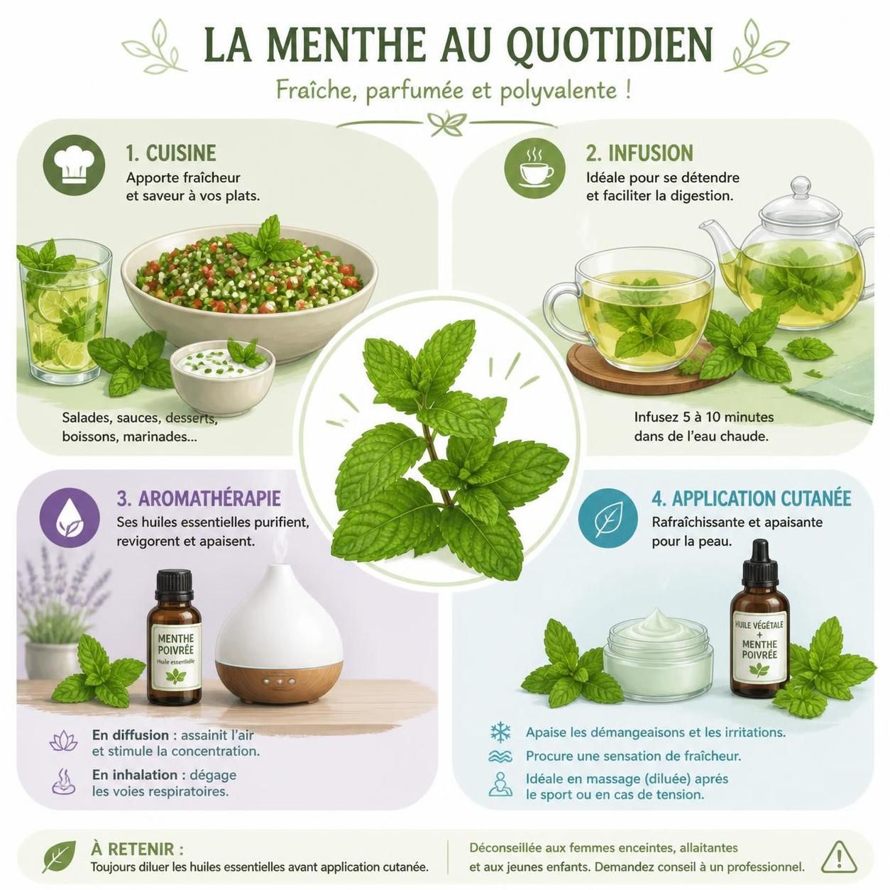 découvrez les bienfaits digestifs de la menthe, ses propriétés médicinales et ses multiples utilisations pour votre bien-être au quotidien.