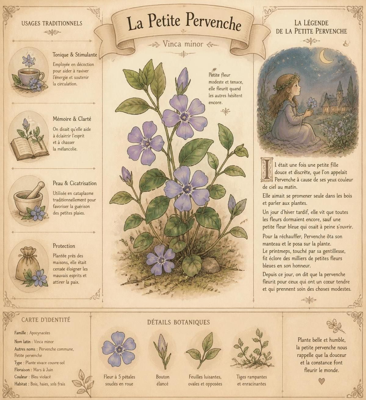 découvrez les propriétés médicinales de la pervenche, ses bienfaits pour la mémoire et comment cette plante peut améliorer votre bien-être au quotidien.