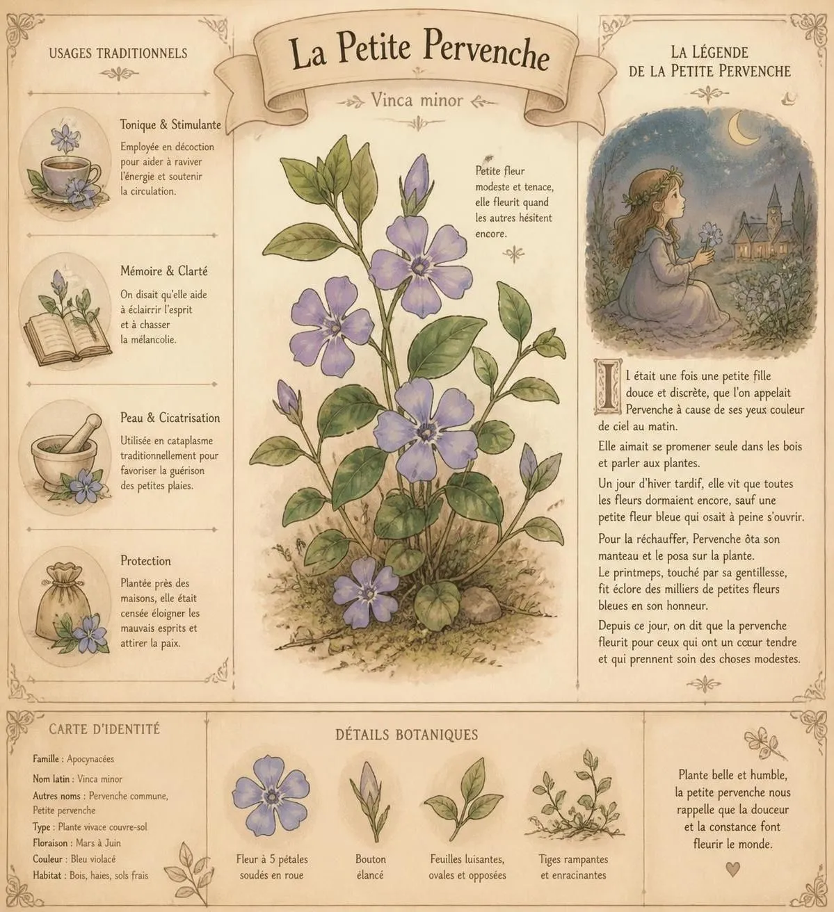 découvrez les propriétés médicinales de la pervenche, ses bienfaits pour la mémoire et comment cette plante peut améliorer votre bien-être au quotidien.