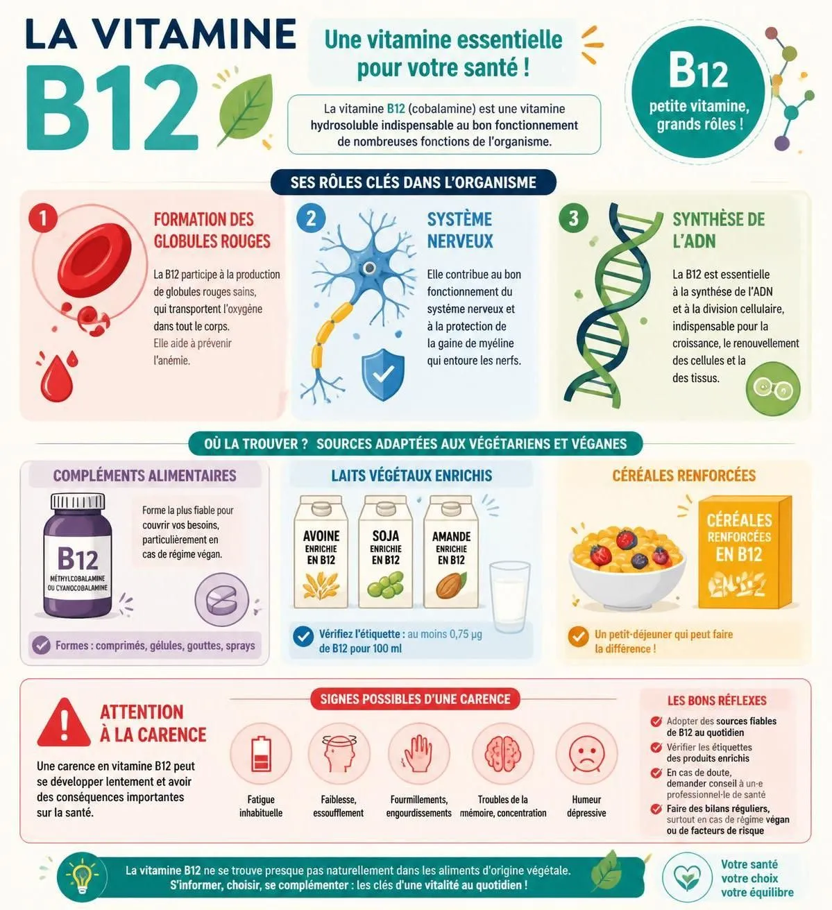 découvrez tout sur la vitamine b12 : risques de carence chez les végétariens, sources naturelles et compléments recommandés pour 2026 afin de maintenir une santé optimale.