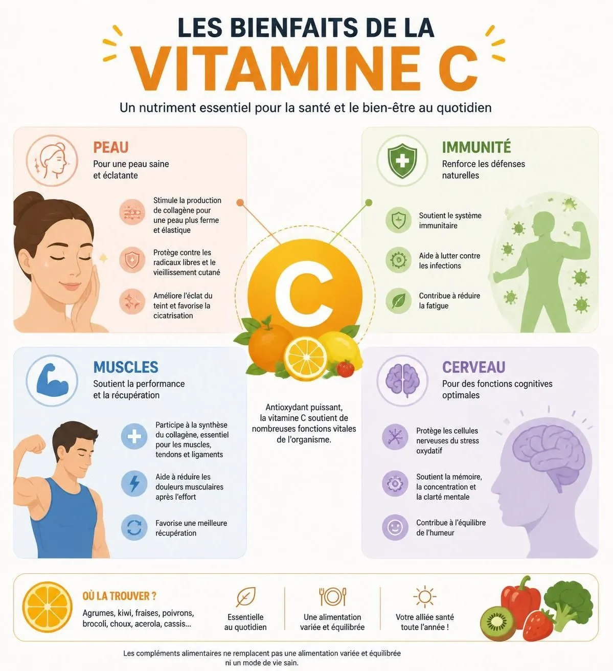 découvrez les aliments riches en vitamine c, leurs bienfaits pour la santé et le dosage quotidien recommandé pour profiter pleinement de ses effets en 2026.