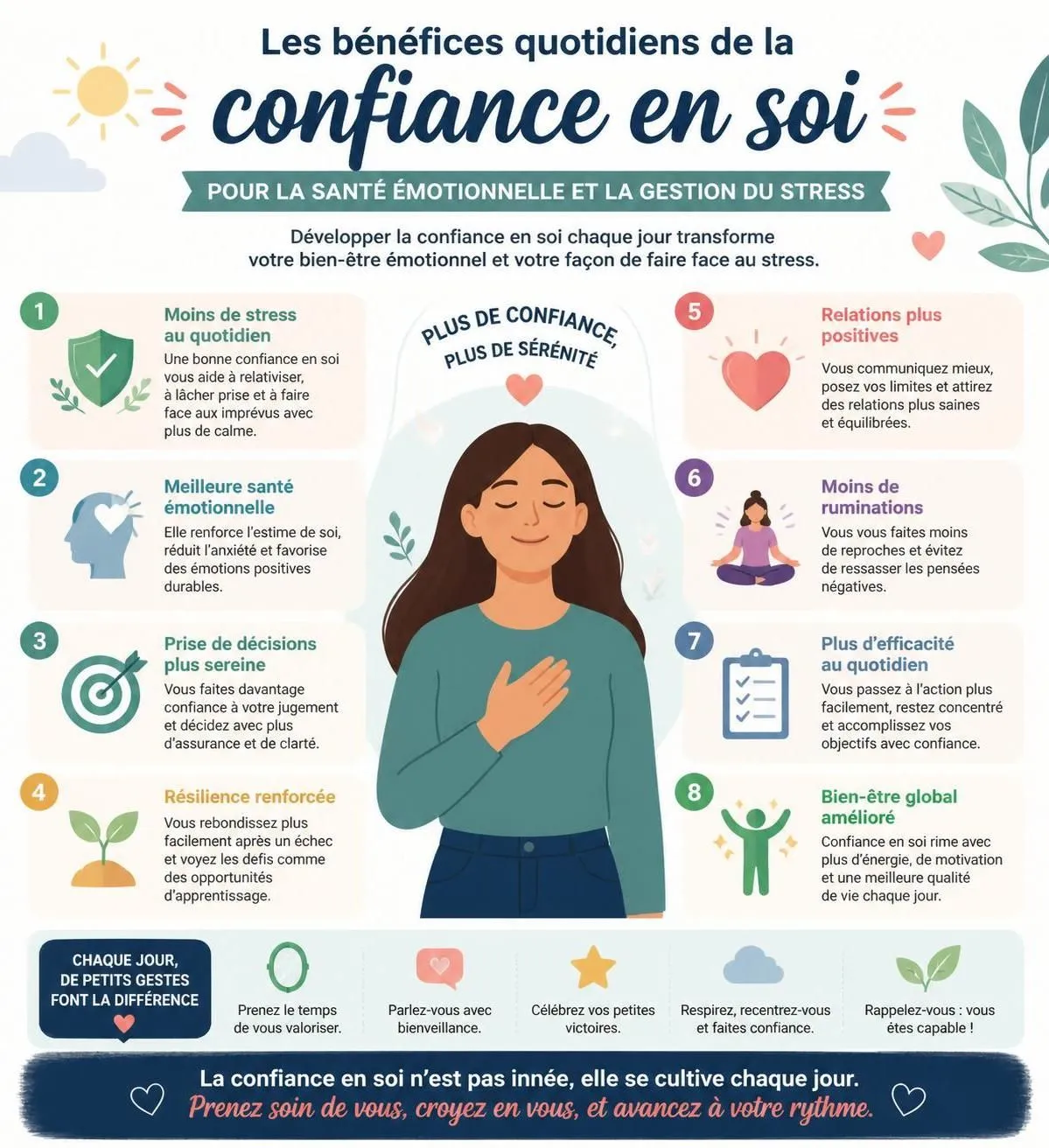découvrez 7 habitudes simples et efficaces pour renforcer votre confiance en vous et améliorer votre estime personnelle chaque jour.