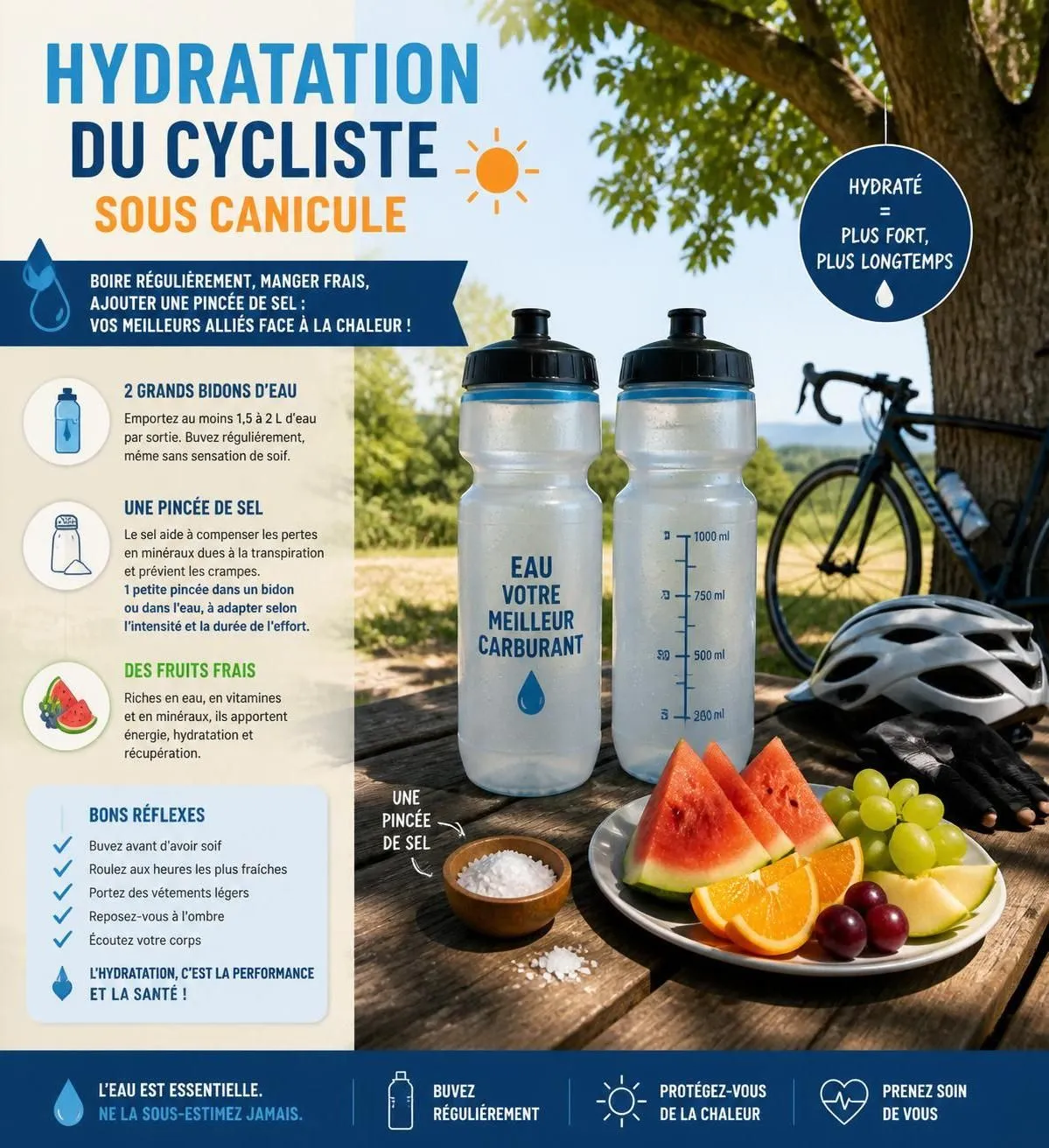 découvrez nos conseils pratiques pour rouler à vélo en été tout en protégeant votre santé lors des fortes chaleurs. restez hydraté, évitez les heures les plus chaudes et profitez de vos balades en toute sécurité.