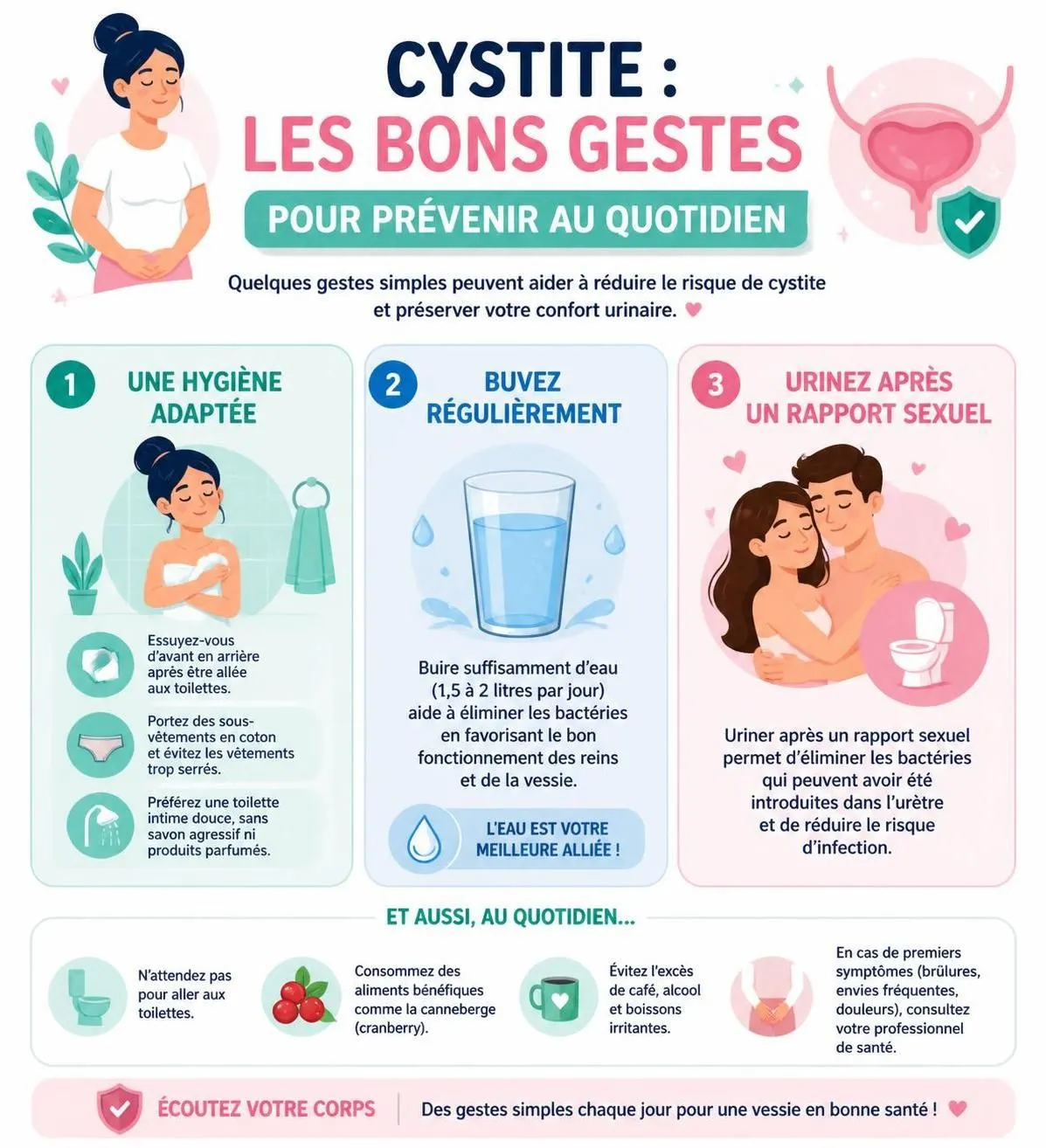 découvrez les symptômes de la cystite, les traitements rapides efficaces et les conseils pour prévenir les récidives afin de retrouver rapidement votre bien-être.