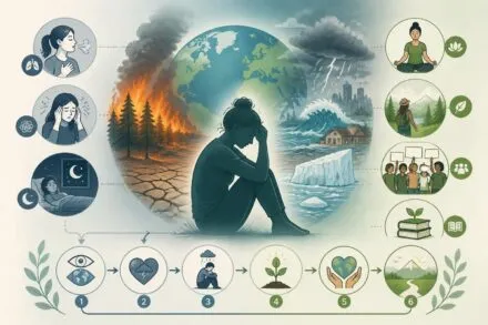 découvrez ce qu'est l'éco-anxiété, une anxiété liée aux enjeux du changement climatique, et apprenez des stratégies efficaces pour la comprendre et la gérer au quotidien.