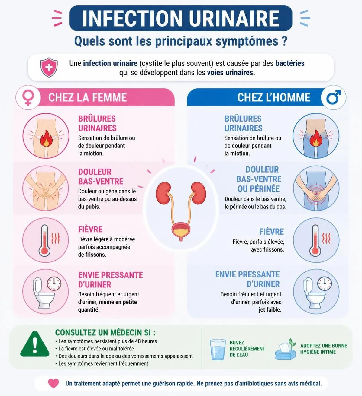 découvrez les symptÎmes courants de l'infection urinaire, les traitements rapides efficaces et les conseils essentiels pour prévenir les récidives et préserver votre santé urinaire.