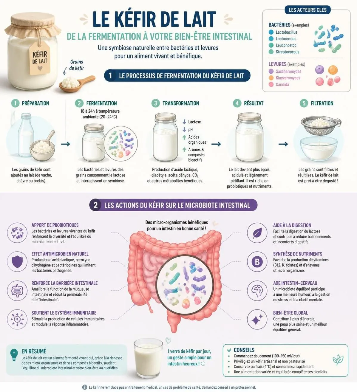 découvrez les bienfaits du kéfir de lait pour la santé intestinale et apprenez à le préparer facilement chez vous grùce à nos conseils simples et pratiques.