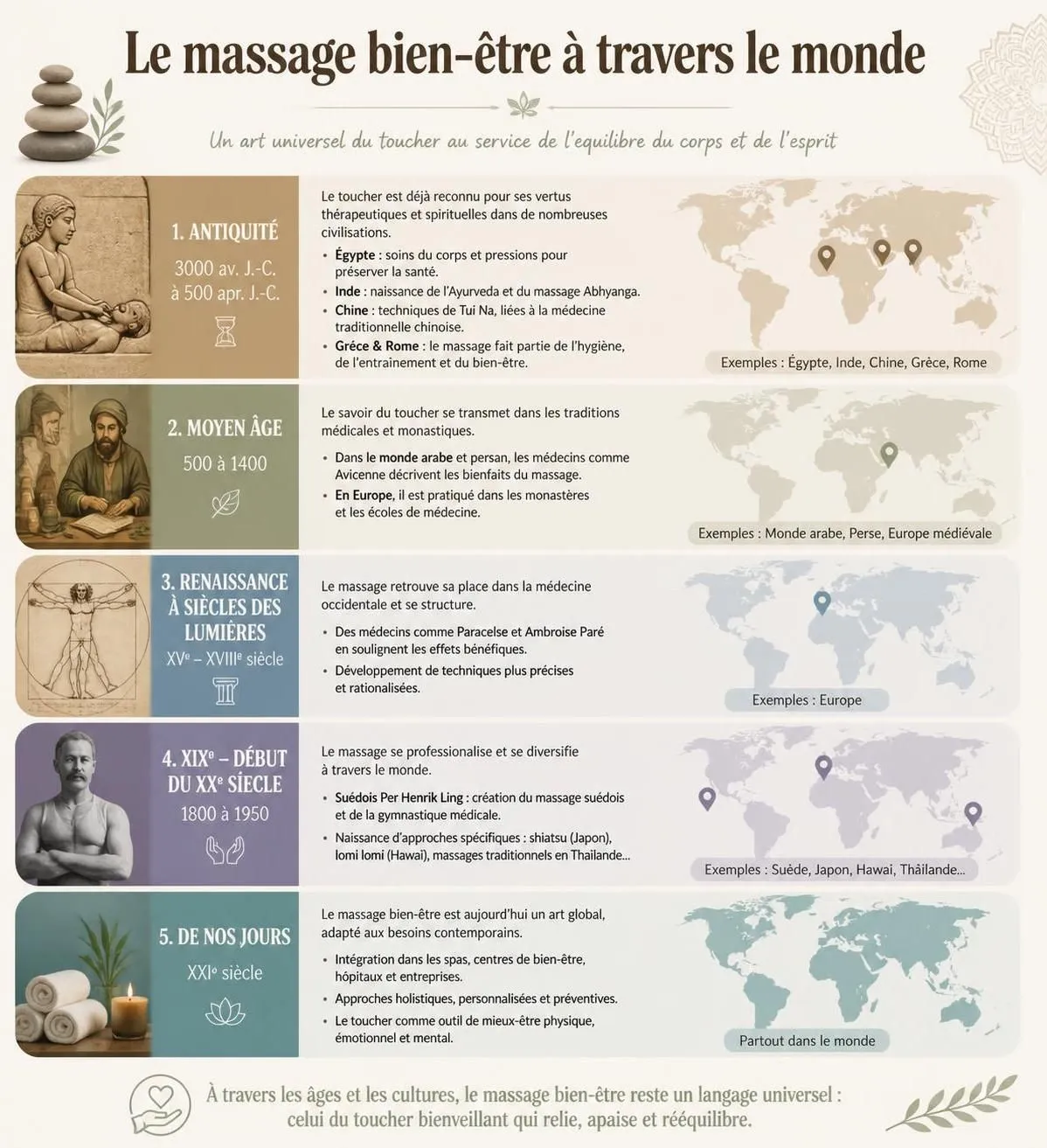 dĂ©couvrez les diffĂ©rents types de massage bien-ĂȘtre, leurs bienfaits uniques et nos conseils pour choisir celui qui correspond parfaitement Ă vos besoins et attentes.
