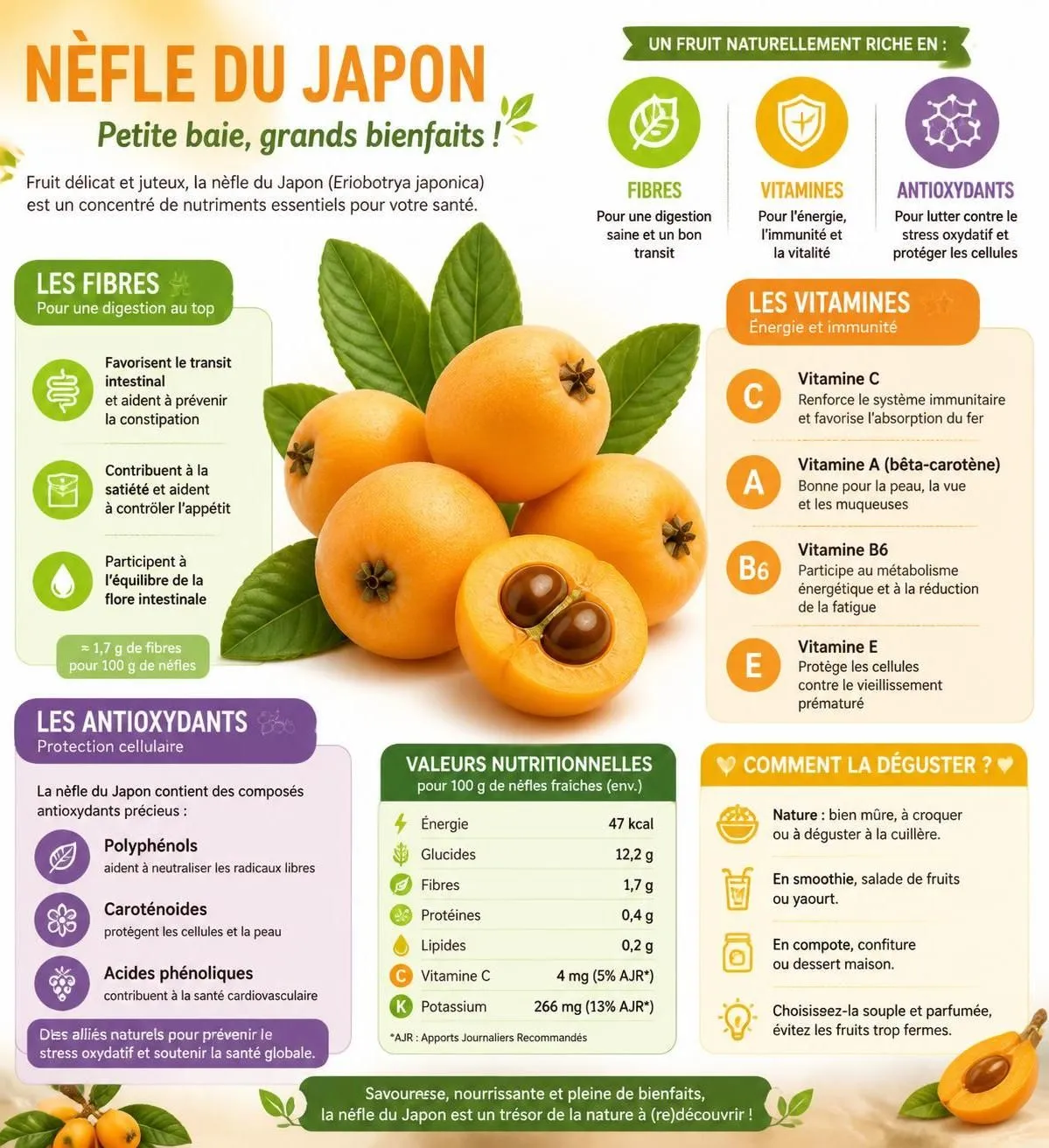 découvrez la nèfle du japon, un fruit méconnu aux nombreux bienfaits pour la santé. apprenez comment ce trésor naturel peut améliorer votre bien-être au quotidien.