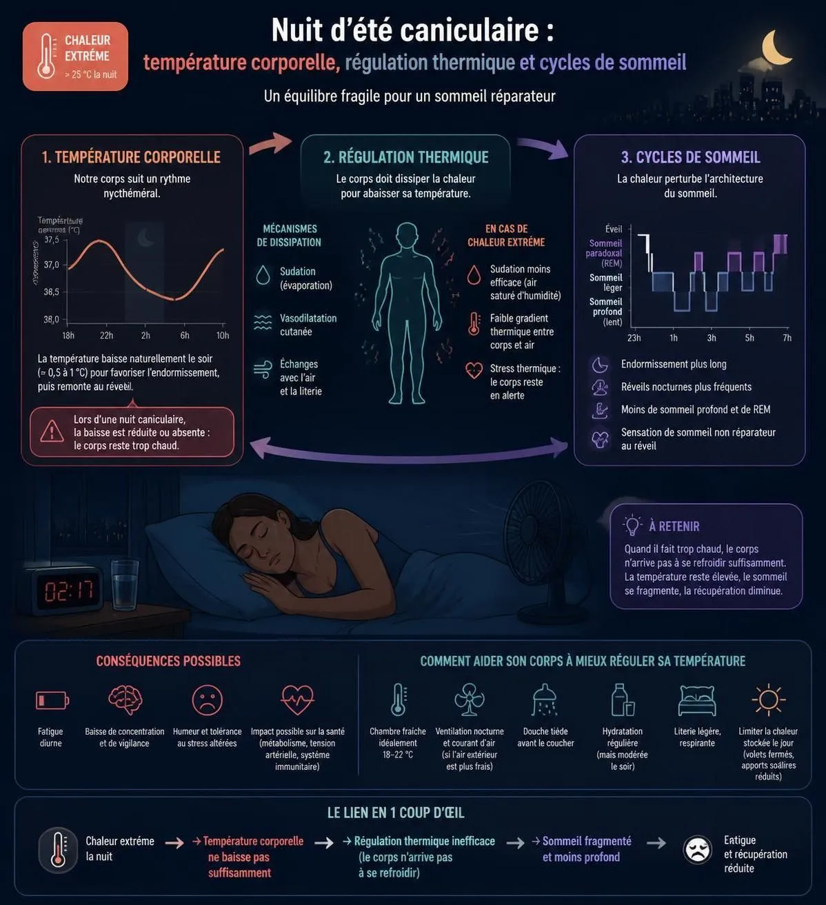 découvrez 7 conseils efficaces pour améliorer votre sommeil durant les nuits chaudes d'été et profiter d'un repos réparateur malgré la chaleur.