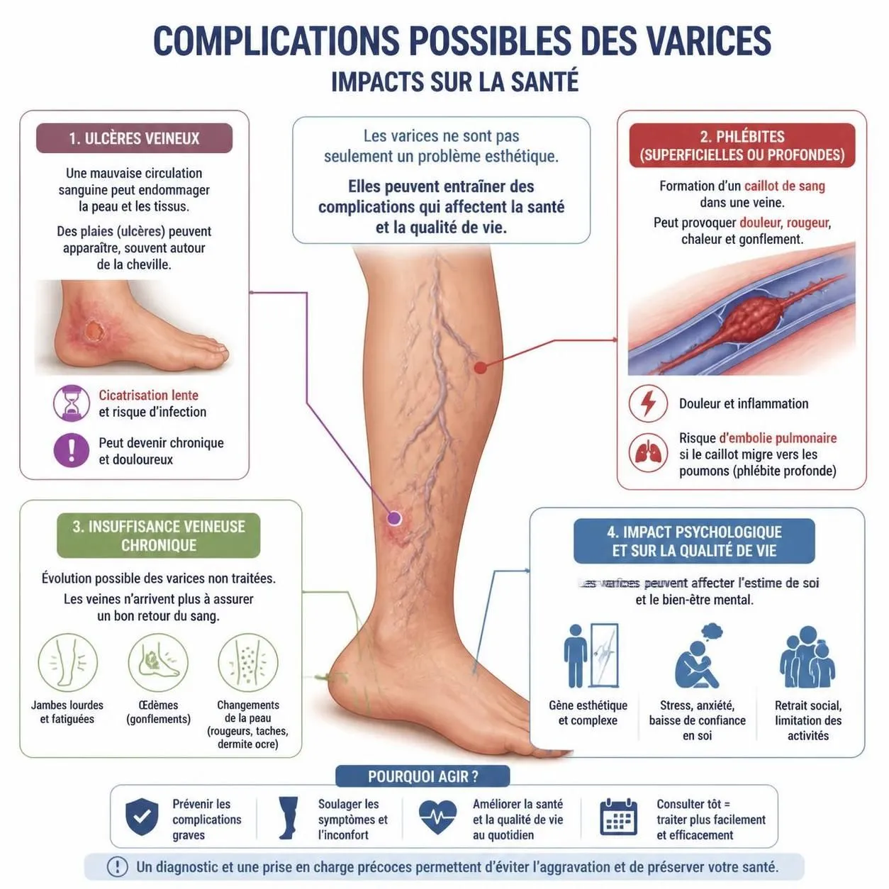 découvrez les causes, les symptÎmes et les traitements efficaces pour soulager les jambes en cas de varices. guide complet pour améliorer votre confort au quotidien.